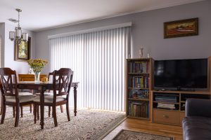 browsing movies and TV shows on a streaming service at home